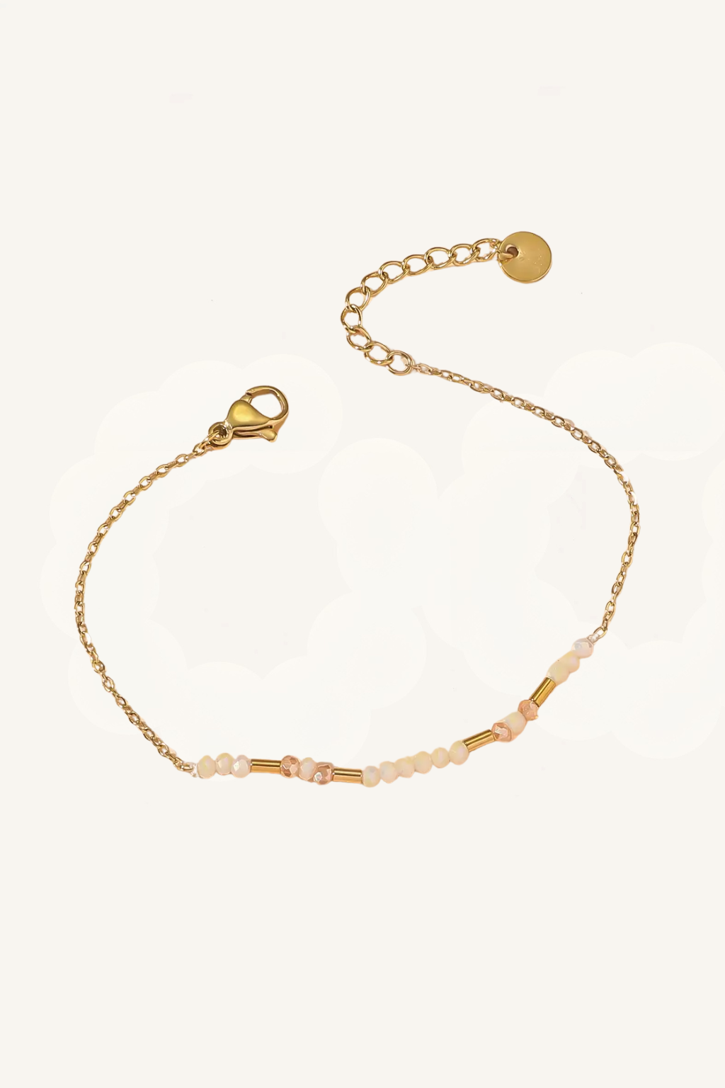 Set di bracciali dorati con perline – Set Golden Light