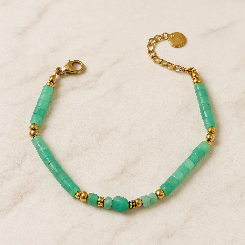 Bracciale con perline verdi – Bracciale Jade