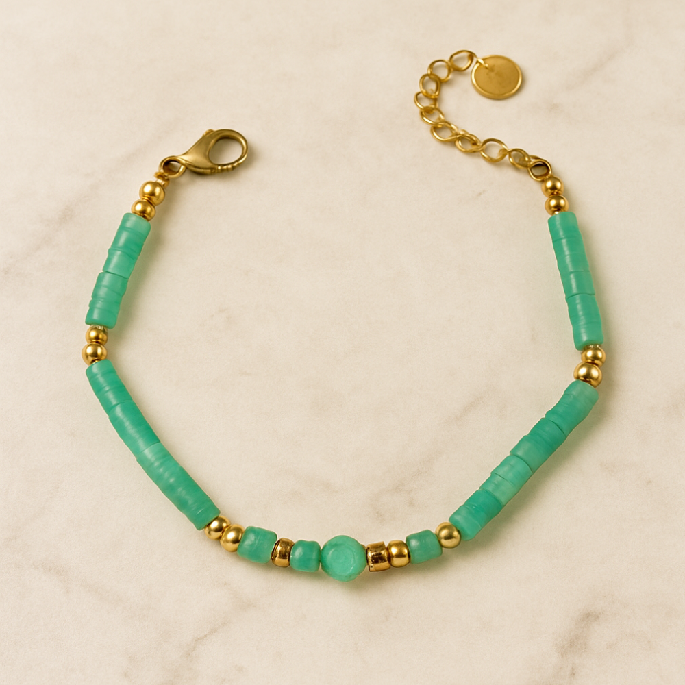 Bracciale con perline verdi – Bracciale Jade