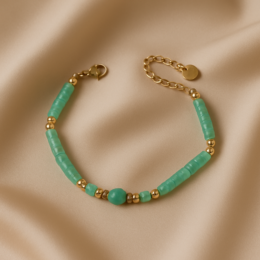 Bracciale con perline verdi – Bracciale Jade