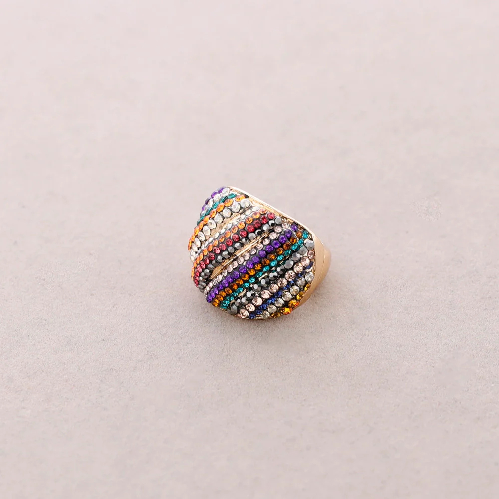 Anello regolabile con cristalli multicolor – Anello Rayo