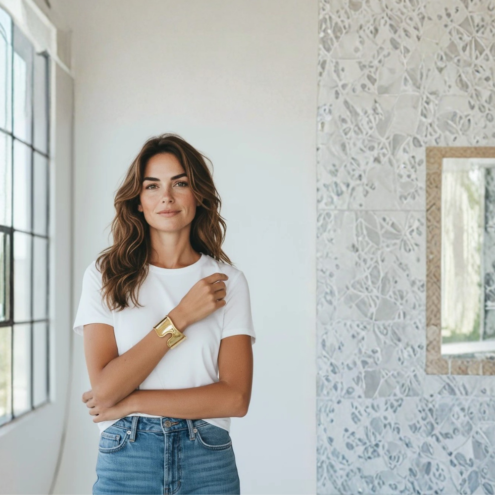 Bracciale rigido effetto fluido – Wave Cuff