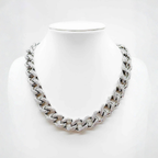 Collana a catena con zirconi pavé – Collana Bold Shine