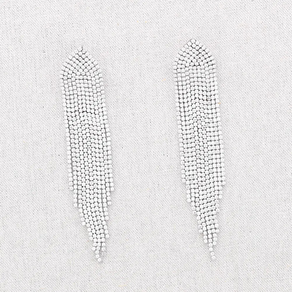 Orecchini pendenti a cascata di cristalli – Orecchini Stardust