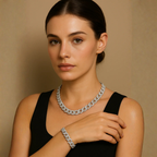 Collana a catena con zirconi pavé – Collana Bold Shine