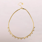 Collana dorata con pendenti e punti luce - Ninfa