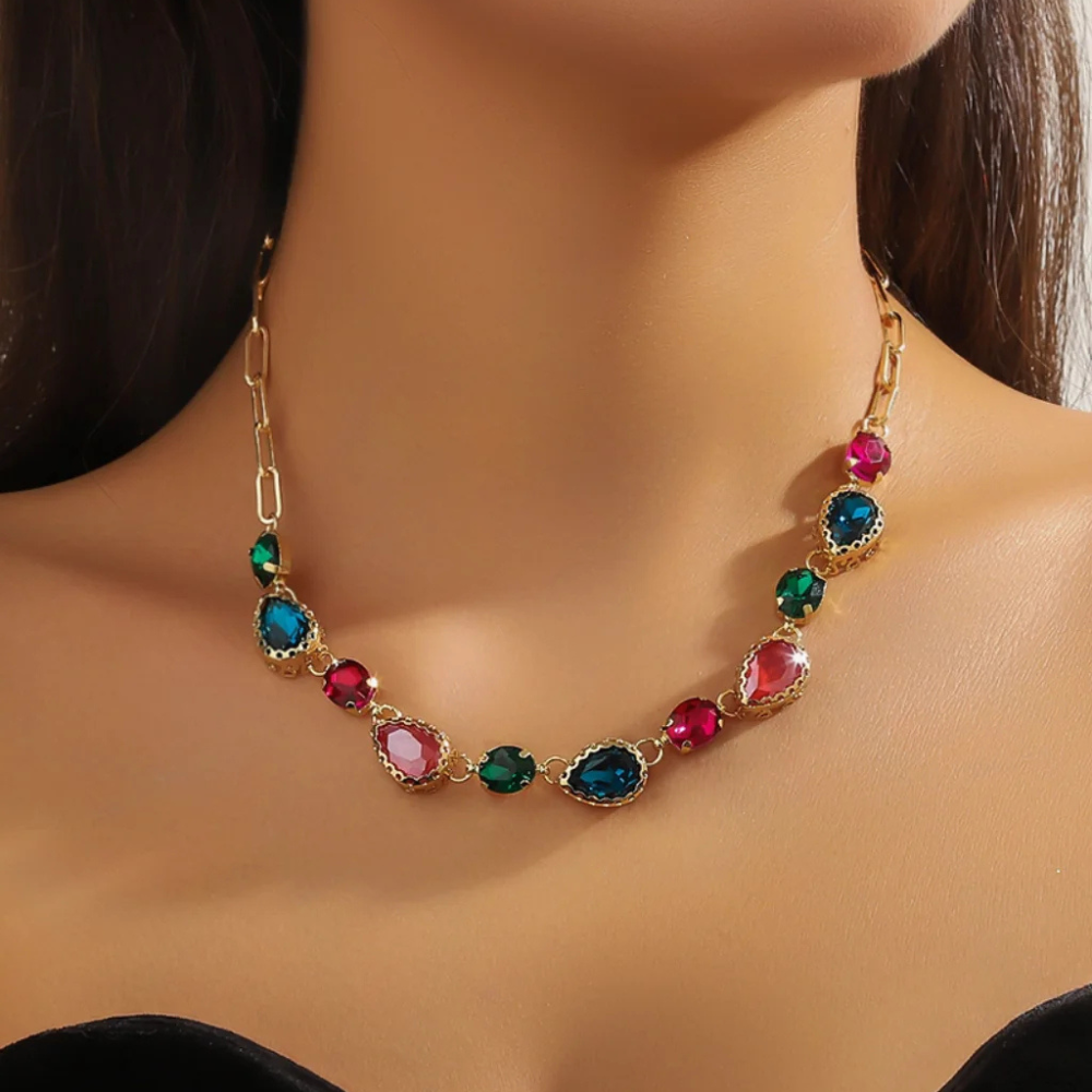 Collana con cristalli turchesi – Collana Coral Bay