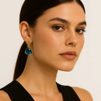 Orecchini con pietra sfaccettata – Thalassa