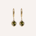 Orecchini con pietra ovale pendente – Maia