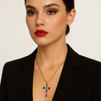Collana con croce multicolor – Diva