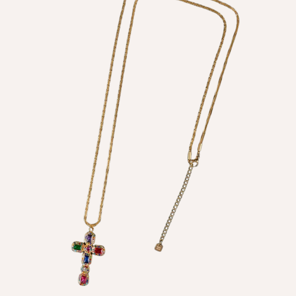 Collana con croce multicolor – Diva