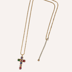 Collana con croce multicolor – Diva