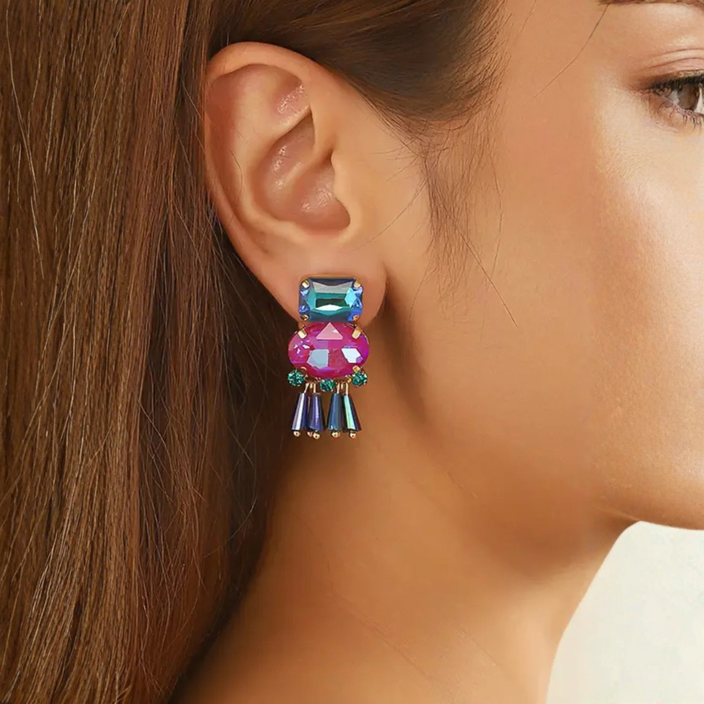 Orecchini con cristalli – Orecchini Vintage