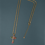 Collana con croce multicolor – Diva