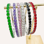 Bracciali tennis con zirconi colorati grandi – Tennis Luxe