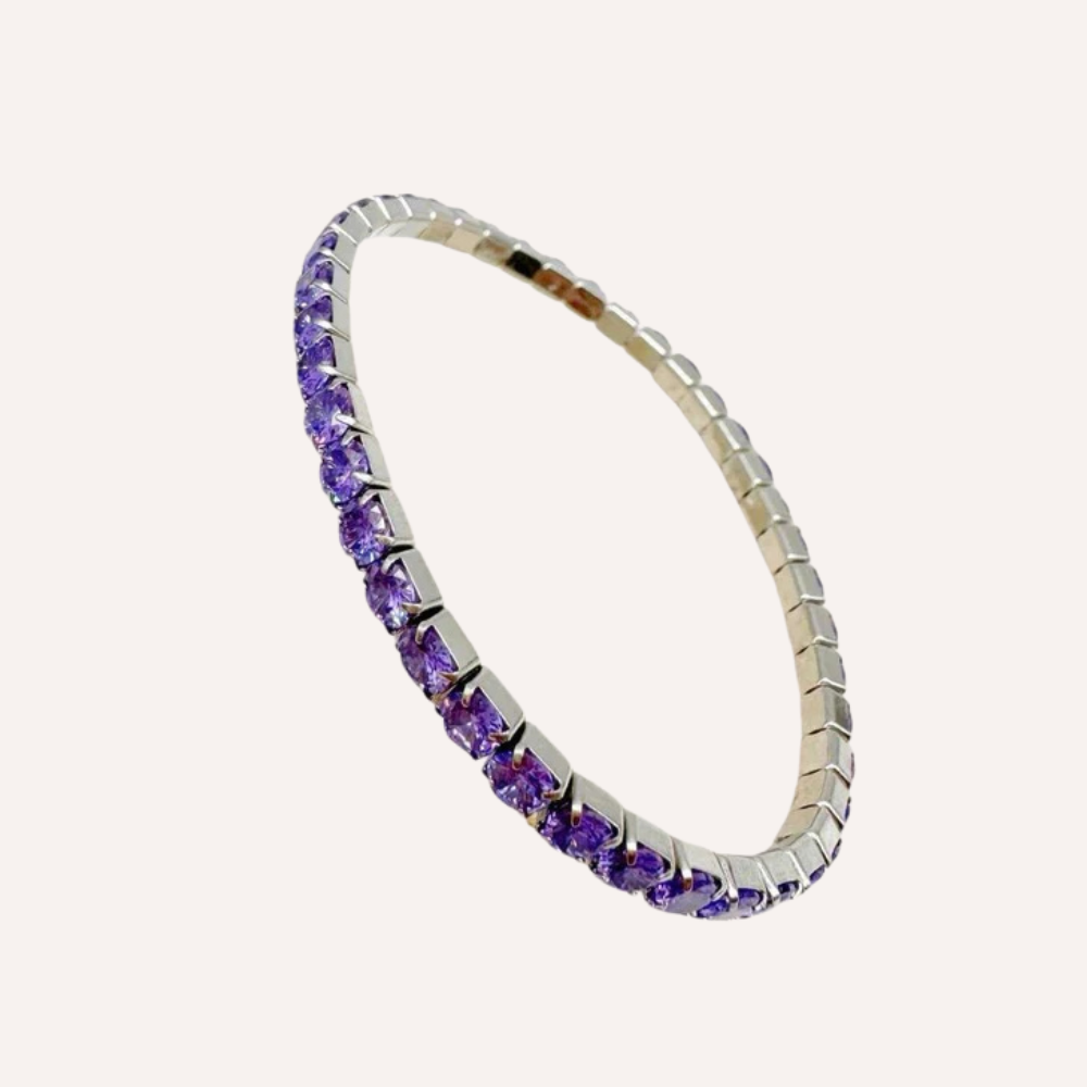 Bracciali tennis con zirconi colorati grandi – Tennis Luxe