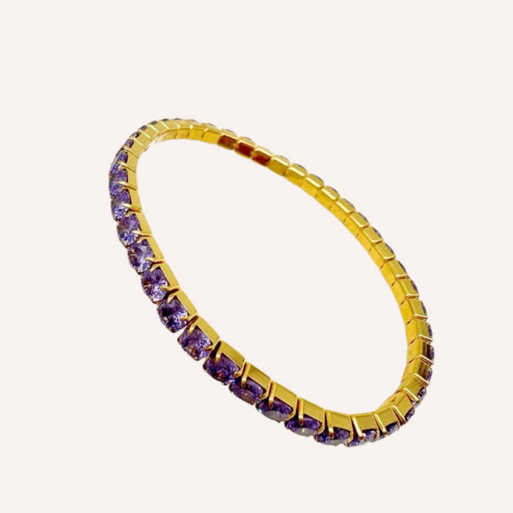 Bracciali tennis con zirconi colorati grandi – Tennis Luxe