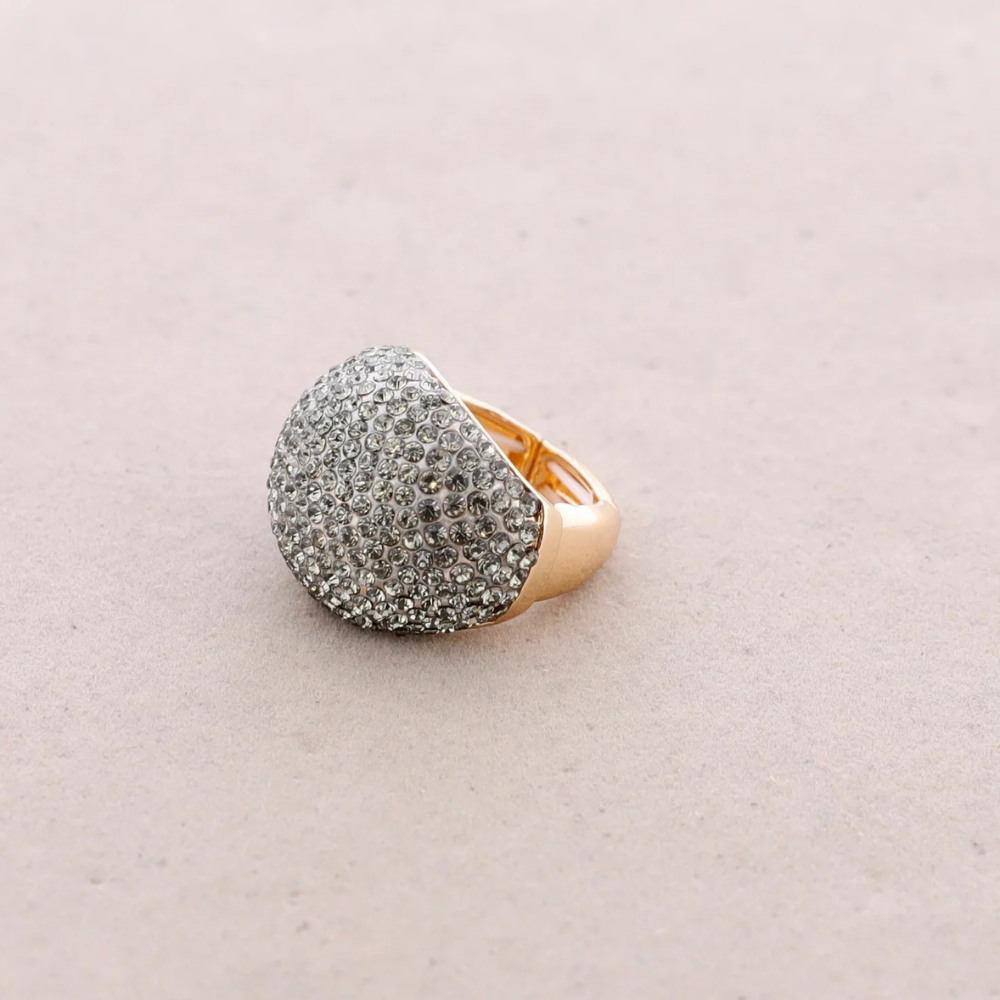 Anello con pavé di cristalli – Anello Moonlight