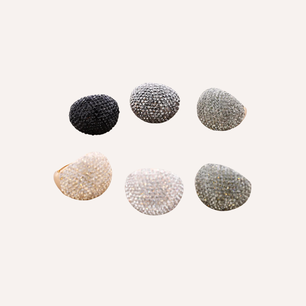 Anello con pavé di cristalli – Anello Moonlight