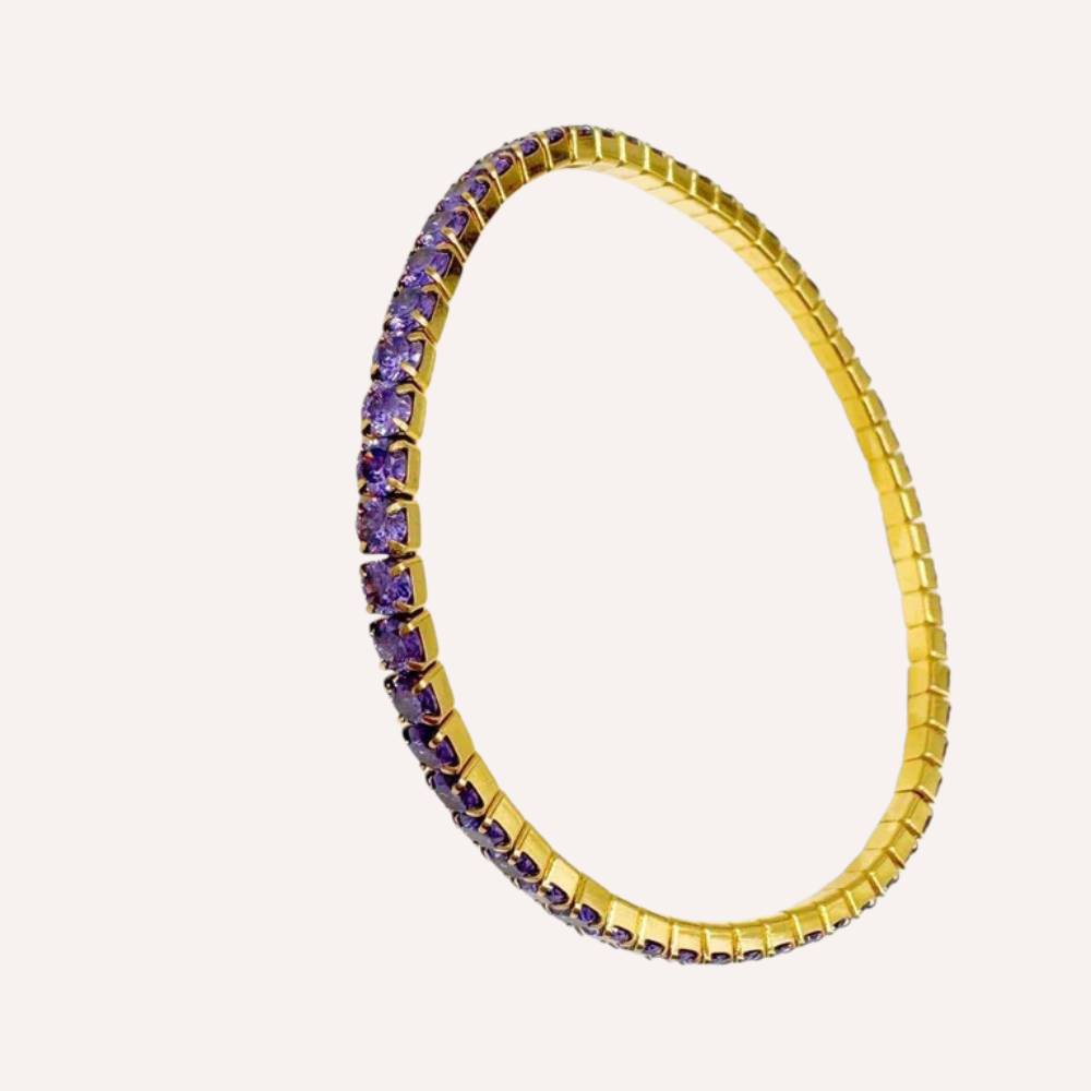 Bracciali tennis con zirconi colorati piccoli – Tennis Luxe