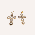 Orecchini a croce con cristalli – Orecchini Cross Shine