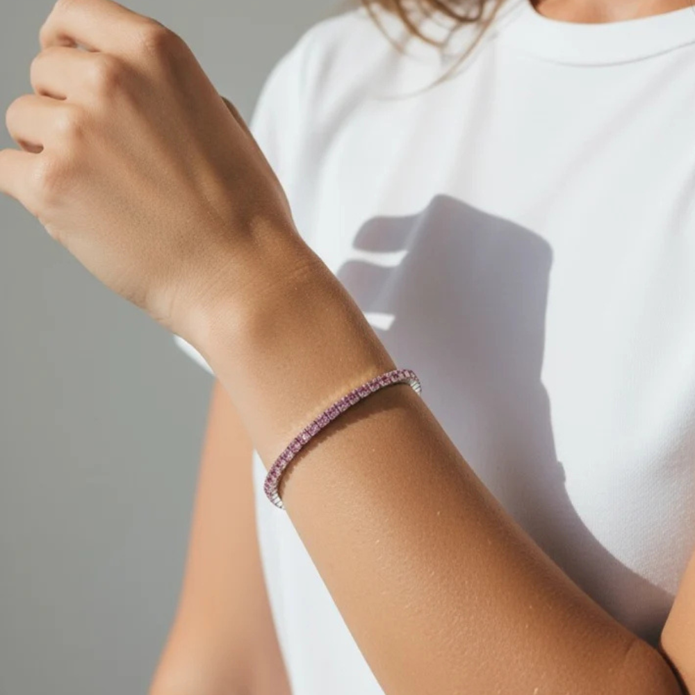 Bracciali tennis con zirconi colorati piccoli – Tennis Luxe