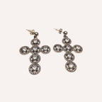 Orecchini a croce con cristalli – Orecchini Cross Shine