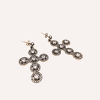 Orecchini a croce con cristalli – Orecchini Cross Shine