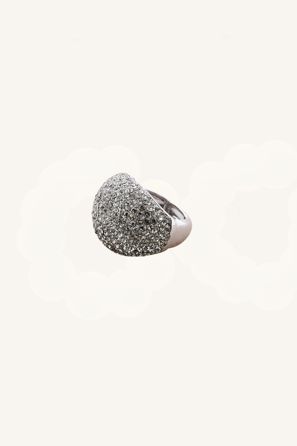 Anello con pavé di cristalli – Anello Moonlight