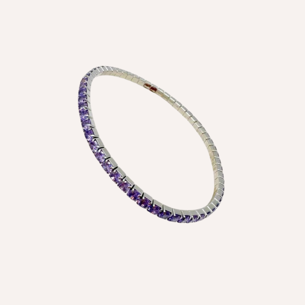 Bracciali tennis con zirconi colorati piccoli – Tennis Luxe