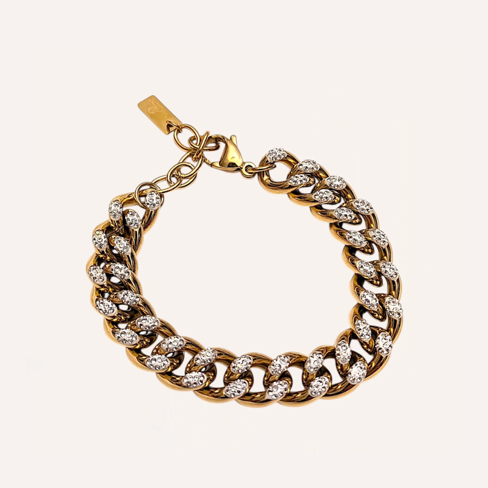 Bracciale a catena con zirconi – Bracciale Chain Luxe