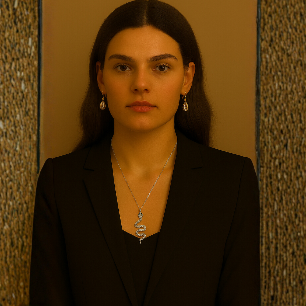 Collana con pendente a serpente impreziosito da cristalli – Collana Snake