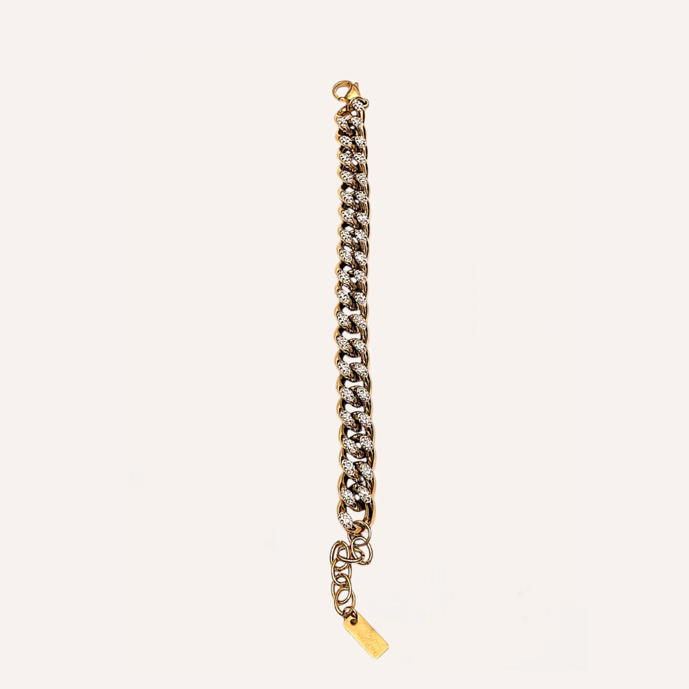 Bracciale a catena con zirconi – Bracciale Chain Luxe