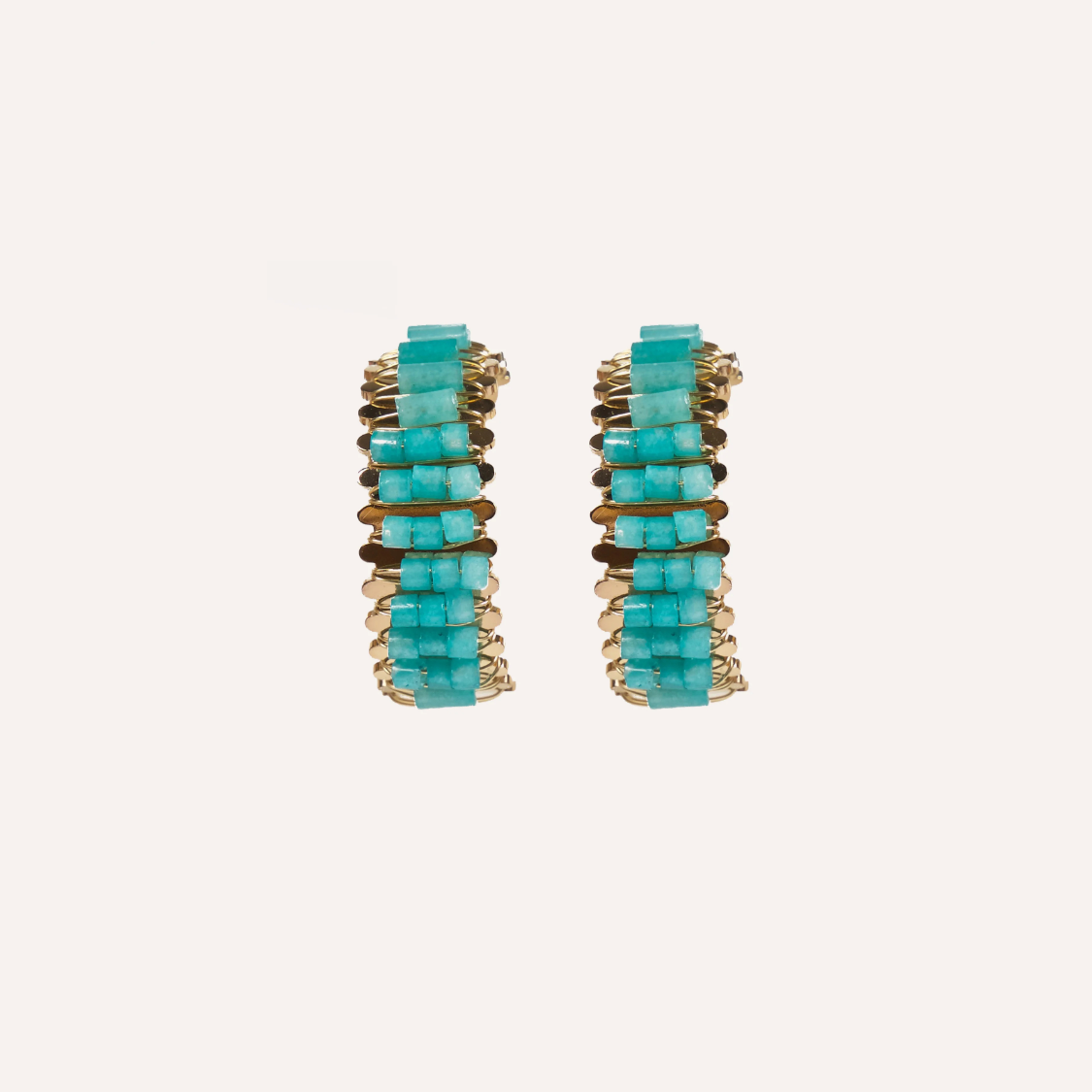 Orecchini a cerchio con pietre naturali – Galaxia