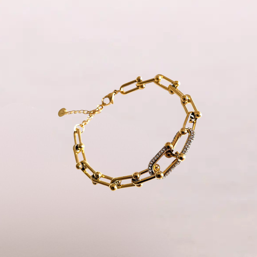 Bracciale a catena con maglia brillante – Bracciale Link Shine