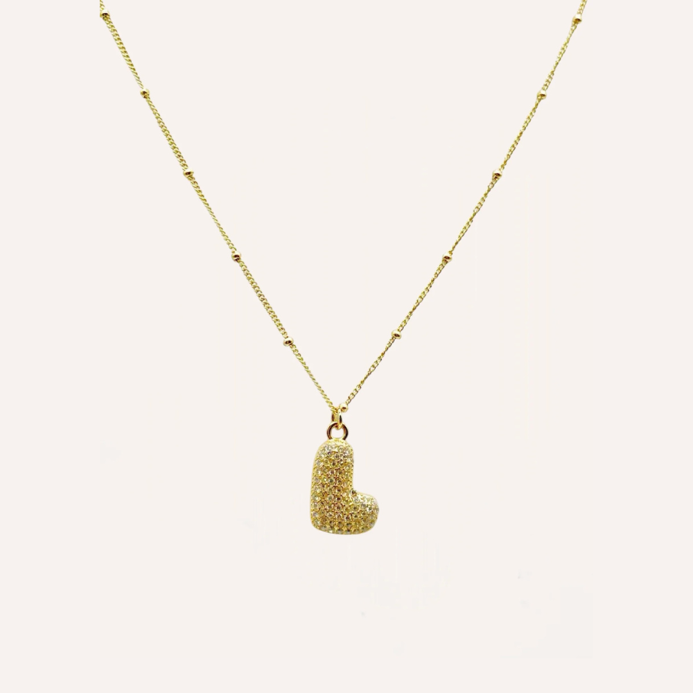 Collana lettera con zirconi – Letter Shine