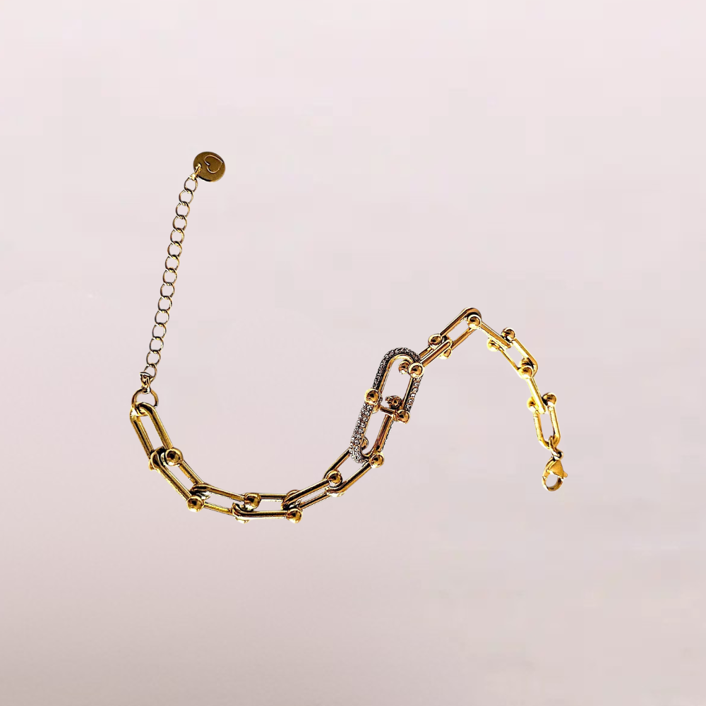 Bracciale a catena con maglia brillante – Bracciale Link Shine