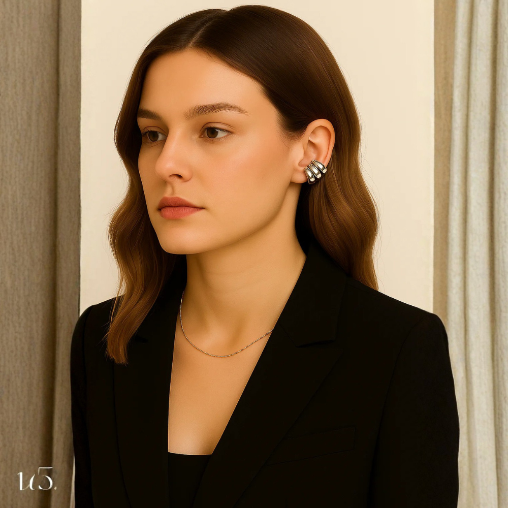 Earcuff a bande intrecciate – Earcuff Zefiro