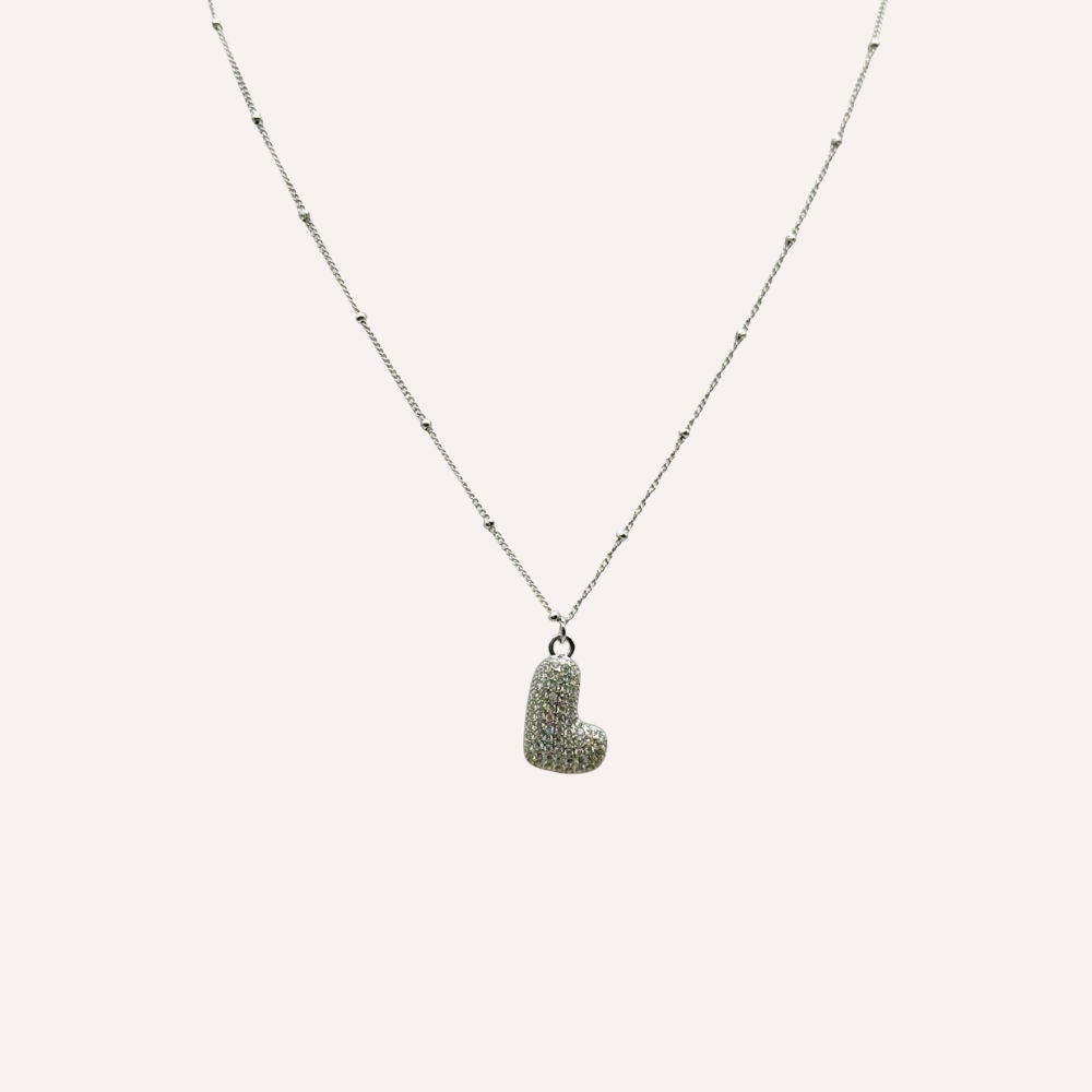 Collana lettera con zirconi – Letter Shine