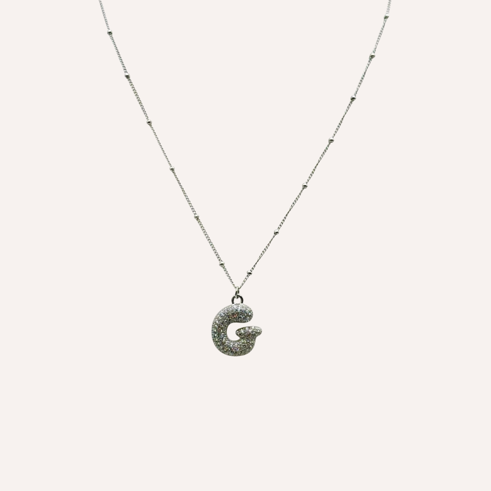 Collana lettera con zirconi – Letter Shine