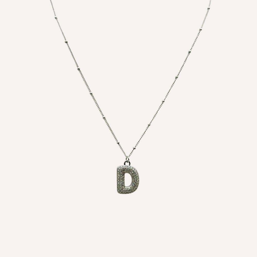 Collana lettera con zirconi – Letter Shine