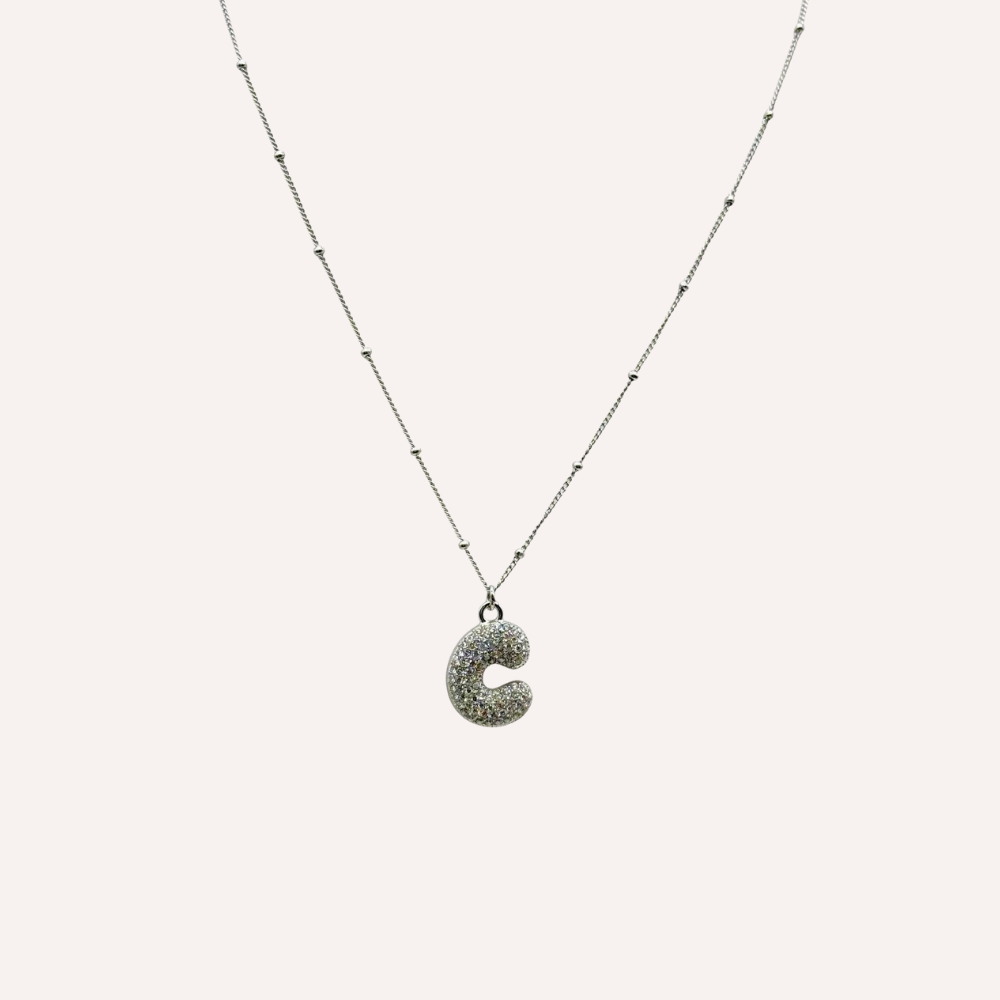 Collana lettera con zirconi – Letter Shine