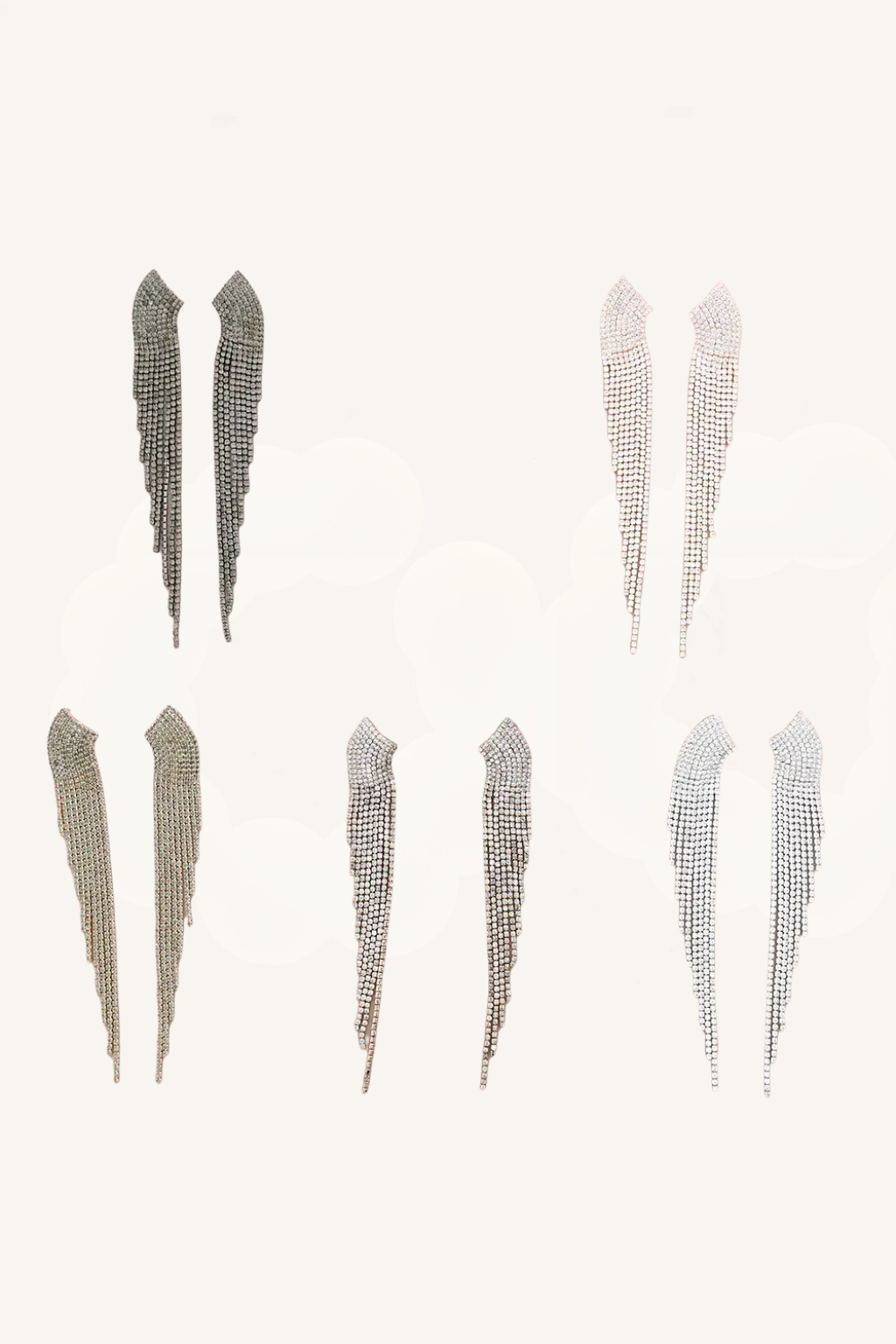 Orecchini pendenti con frange di cristalli - Cadence