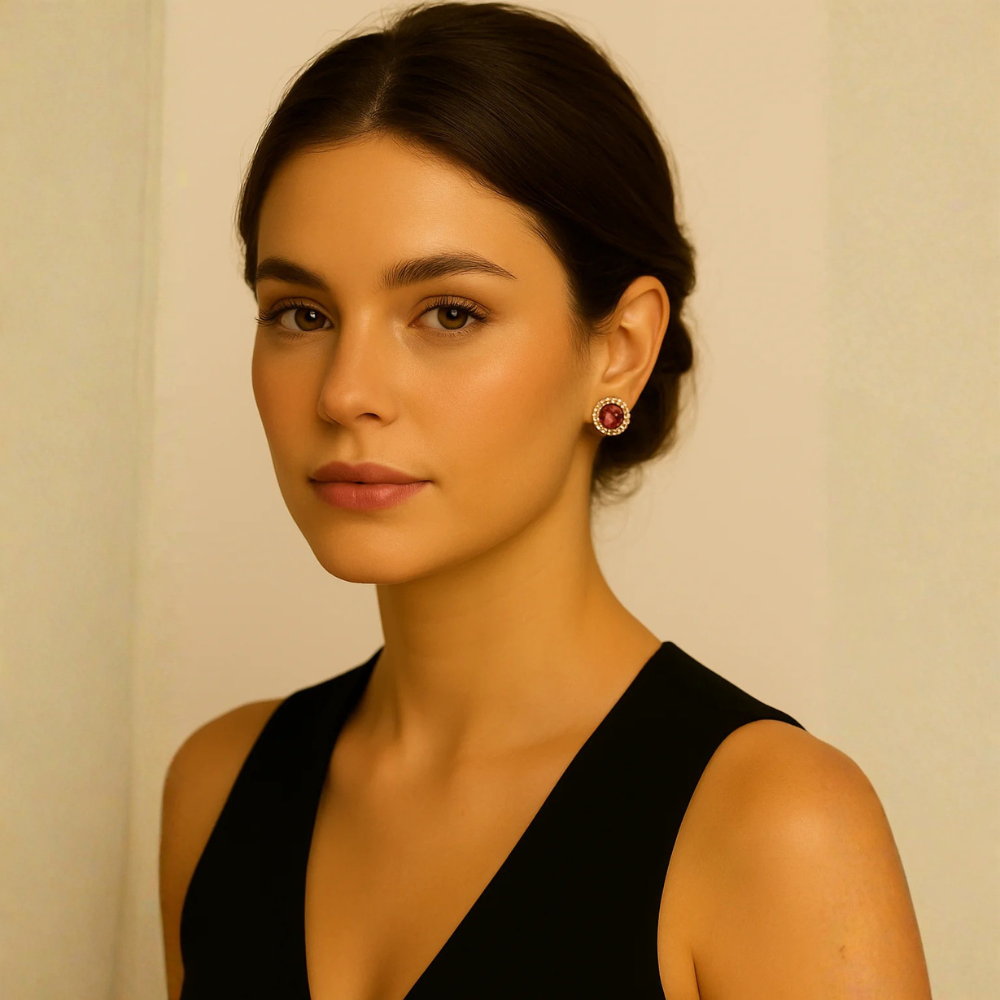 Orecchini con zircone colorato – Orecchini Zahra