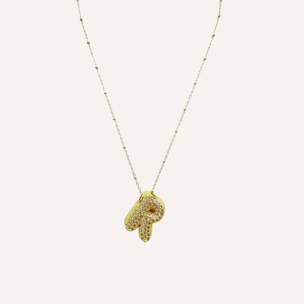 Collana lettera con zirconi – Letter Shine