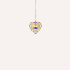 Collana con pendente a cuore e cristalli colorati – Collana Rainbow Heart