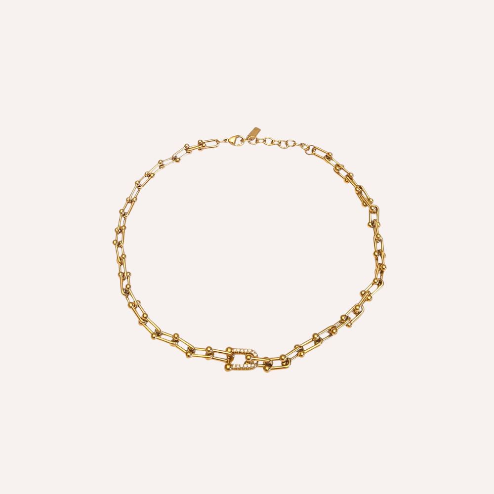 Collana a catena con dettaglio pavé – Collana Link Shine
