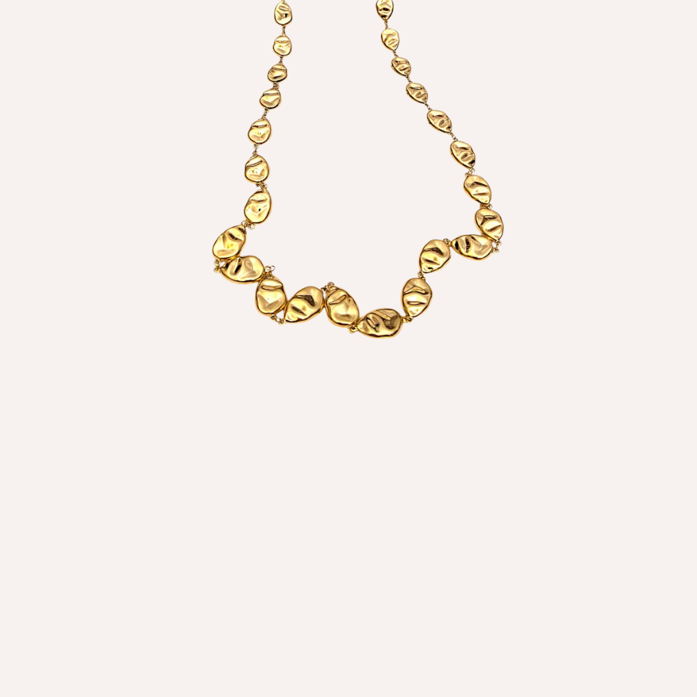 Collana scultorea effetto martellato – Collana Eclisse