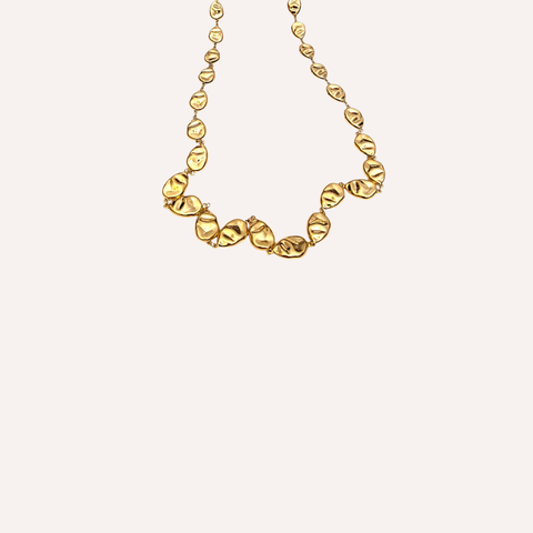 Collana scultorea effetto martellato – Collana Eclisse