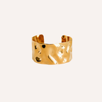 Bracciale rigido effetto martellato – Bracciale Hammered Gold